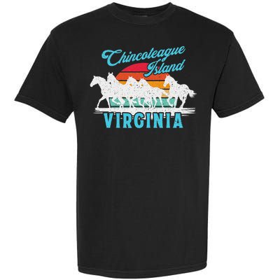 Chincoteague Island Wild Horses Virginia Travel  Garment-Dyed Heavyweight T-Shirt