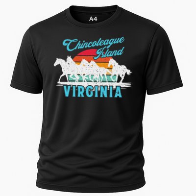 Chincoteague Island Wild Horses Virginia Travel  Performance Shirt