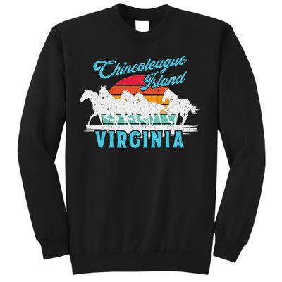 Chincoteague Island Wild Horses Virginia Travel  Sweatshirt