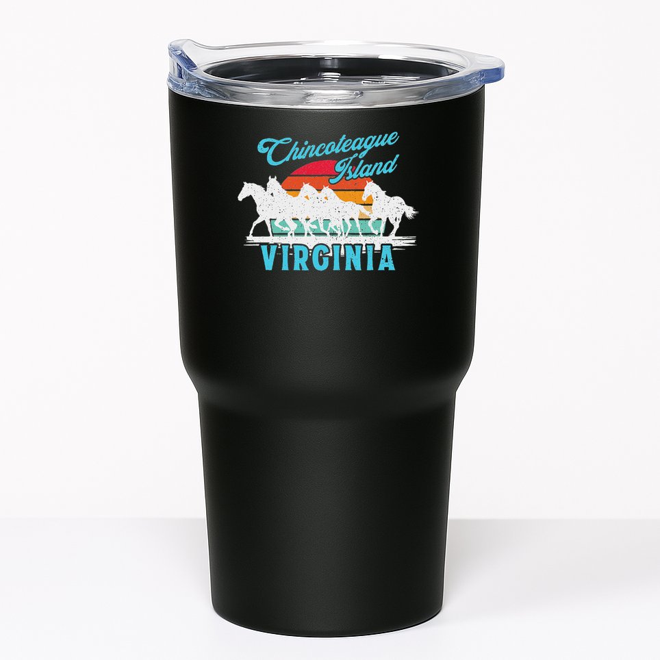 Chincoteague Island Wild Horses Virginia Travel  Tumbler