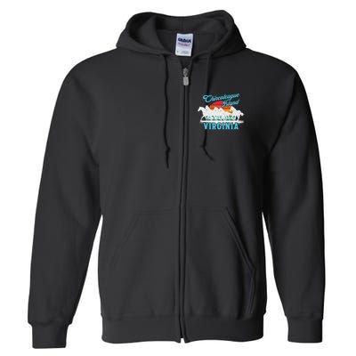 Chincoteague Island Wild Horses Virginia Travel  Full Zip Hoodie