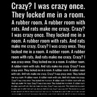 Crazy I Was Crazy Once. Funny Trending Meme Cropped Pullover Crew