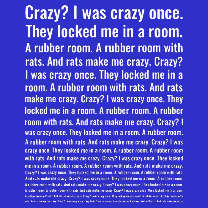 Crazy I Was Crazy Once. Funny Trending Meme Magnet