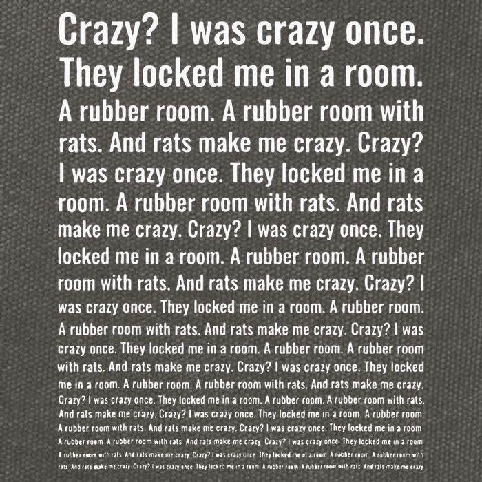 Crazy I Was Crazy Once. Funny Trending Meme Cotton Canvas Backpack