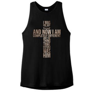 Christian I Was One Way And Now I Am Completely Different Ladies PosiCharge Tri-Blend Wicking Tank