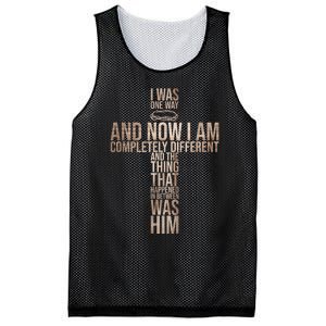 Christian I Was One Way And Now I Am Completely Different Mesh Reversible Basketball Jersey Tank