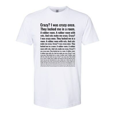 Crazy? I Was Crazy Once. Funny Trending Meme Softstyle CVC T-Shirt