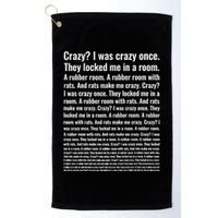 Crazy I Was Crazy Once Meme Golf Towel