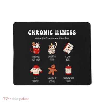 Chronic Illness Warrior Invisible Illness Christmas Support Mousepad