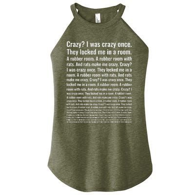 Crazy I Was Crazy Once Meme Women's Perfect Tri Rocker Tank