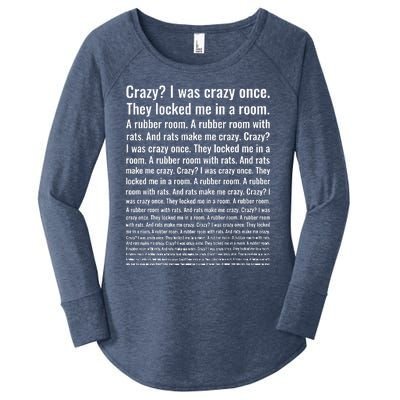 Crazy I Was Crazy Once Meme Women's Perfect Tri Tunic Long Sleeve Shirt