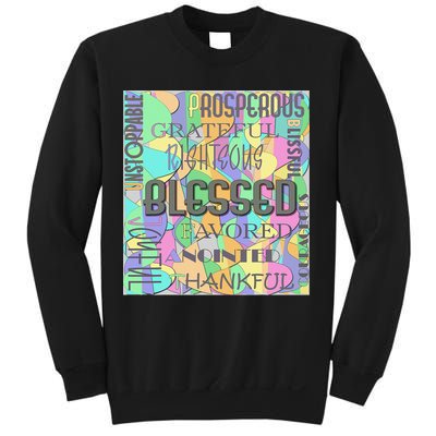 Christian Inspirational Word Collage Sweatshirt