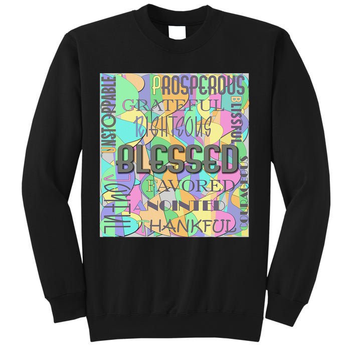 Christian Inspirational Word Collage Sweatshirt