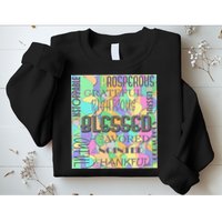 Christian Inspirational Word Collage Sweatshirt
