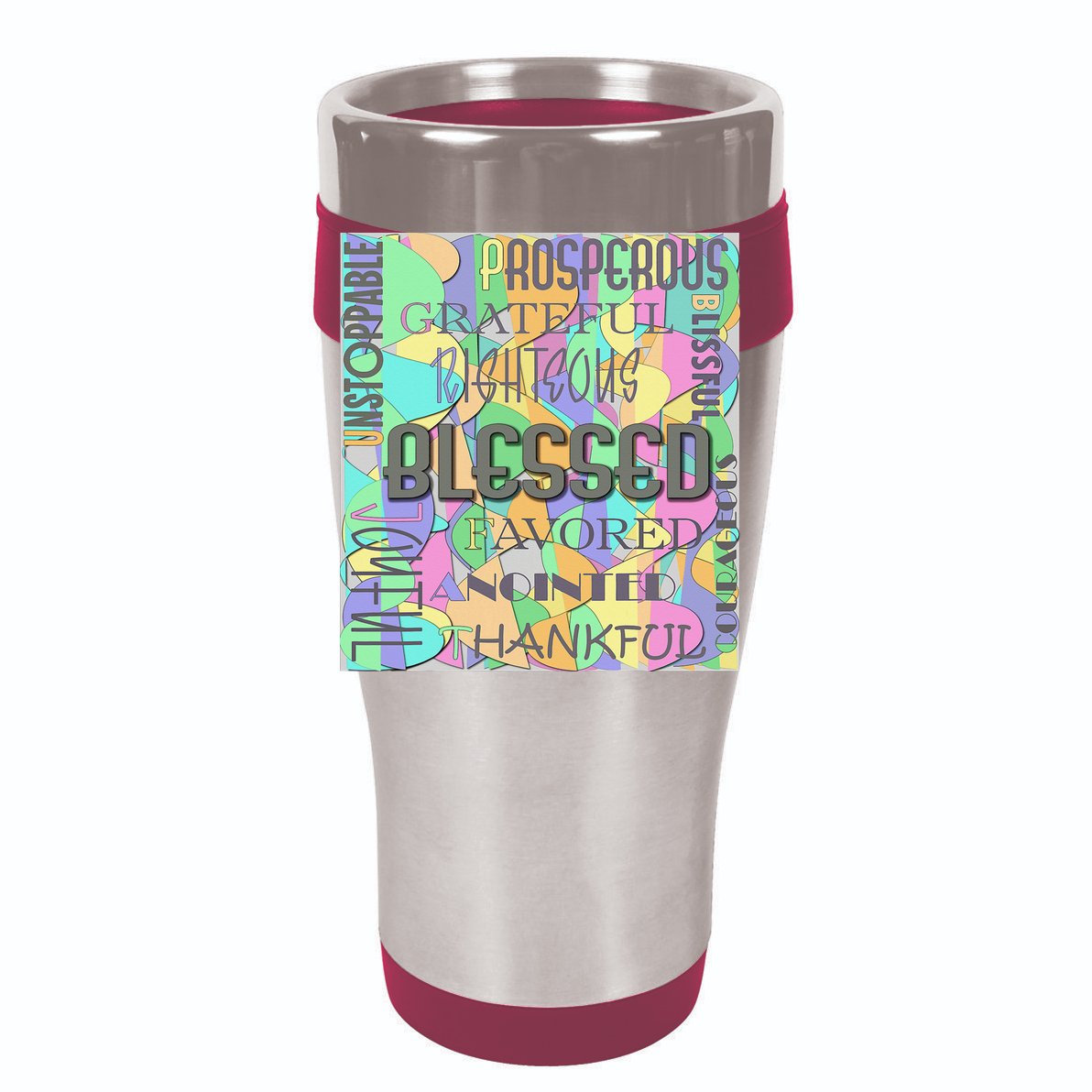 Christian Inspirational Word Collage V-Neck T-Shirt