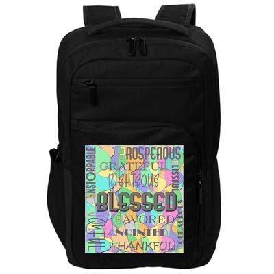 Christian Inspirational Word Collage Impact Tech Backpack