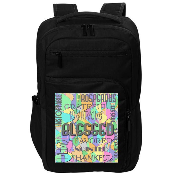 Christian Inspirational Word Collage Impact Tech Backpack