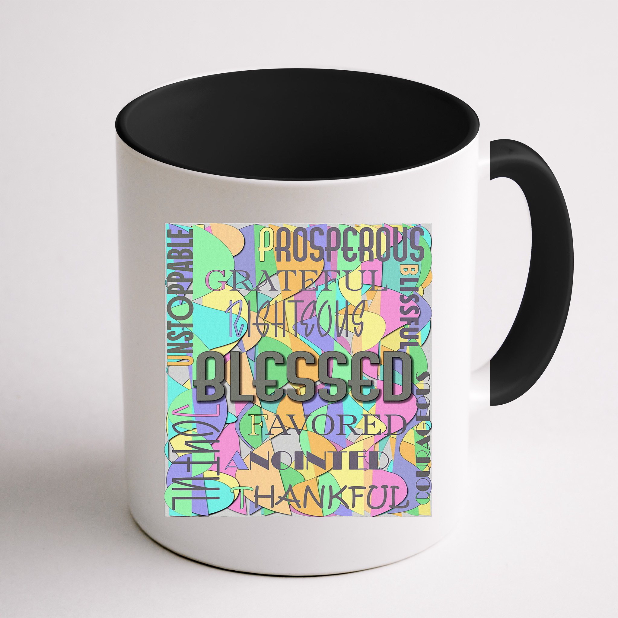 Christian Inspirational Word Collage Mug