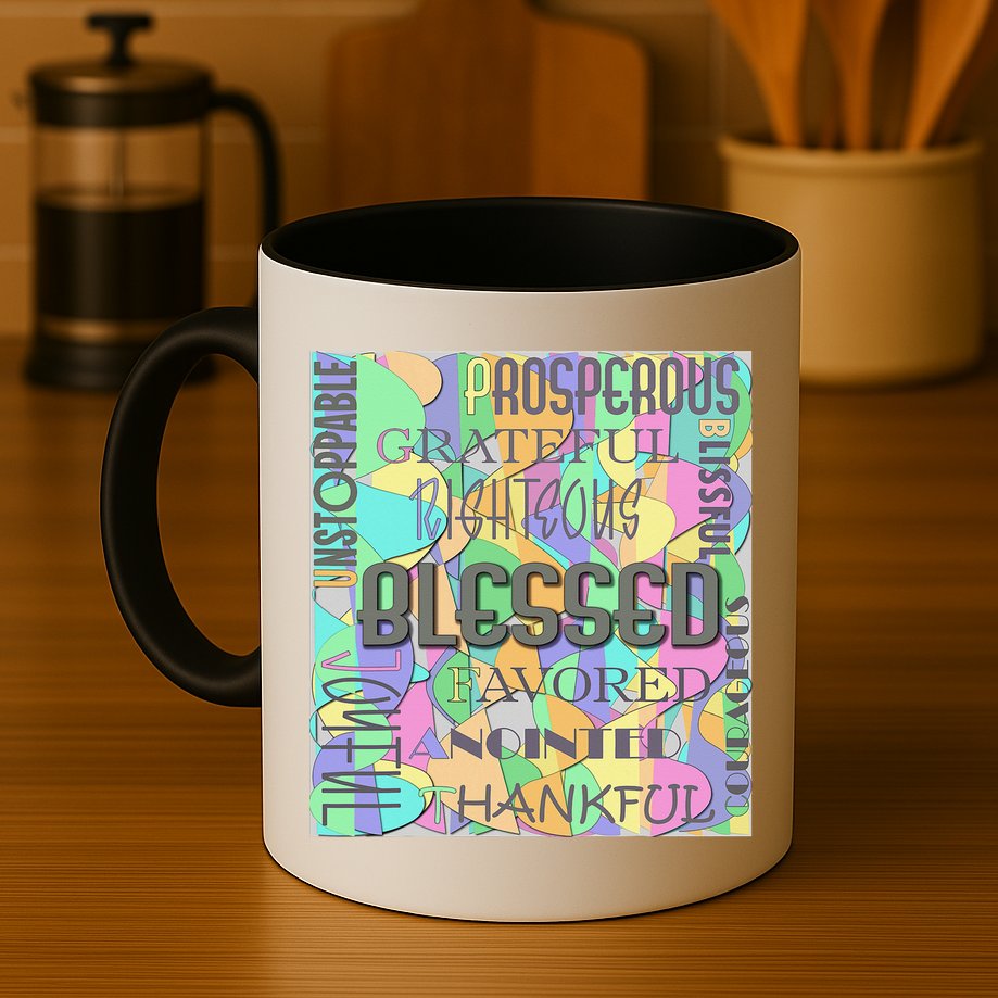 Christian Inspirational Word Collage Mug
