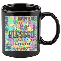 Christian Inspirational Word Collage 11oz C Handle Ceramic Mug