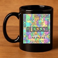 Christian Inspirational Word Collage 11oz C Handle Ceramic Mug