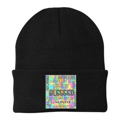 Christian Inspirational Word Collage Beanie