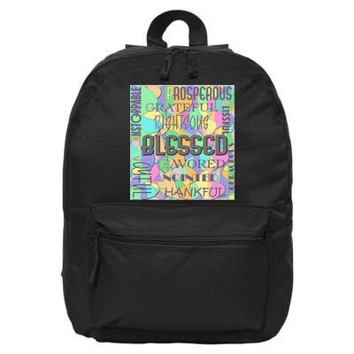Christian Inspirational Word Collage 16 in Basic Backpack
