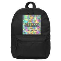 Christian Inspirational Word Collage 16 in Basic Backpack