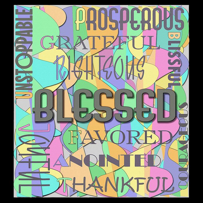 Christian Inspirational Word Collage 16 in Basic Backpack