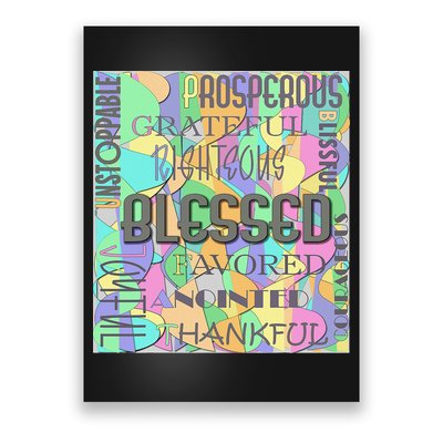 Christian Inspirational Word Collage Poster