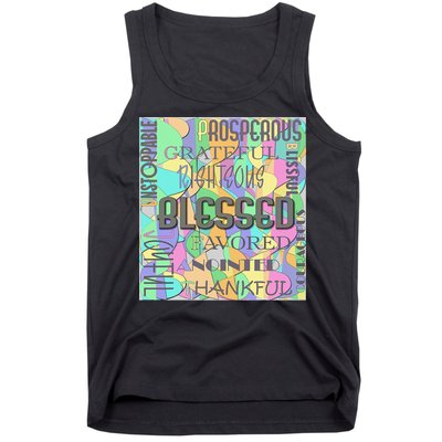 Christian Inspirational Word Collage Tank Top