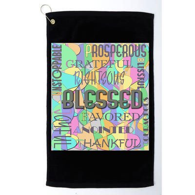 Christian Inspirational Word Collage Golf Towel