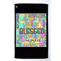 Christian Inspirational Word Collage Golf Towel