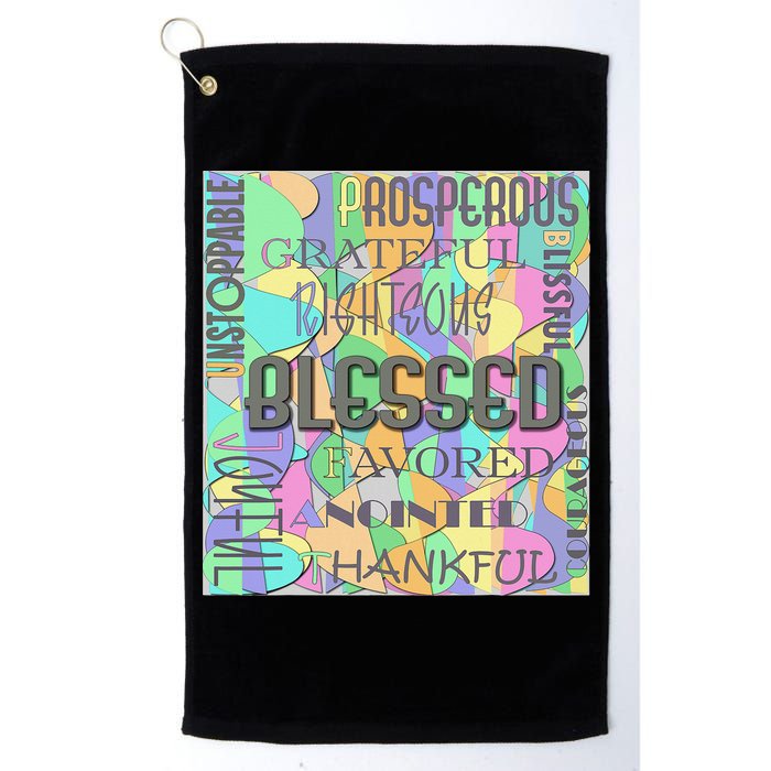 Christian Inspirational Word Collage Golf Towel