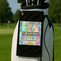 Christian Inspirational Word Collage Golf Towel