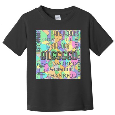 Christian Inspirational Word Collage Toddler T-Shirt