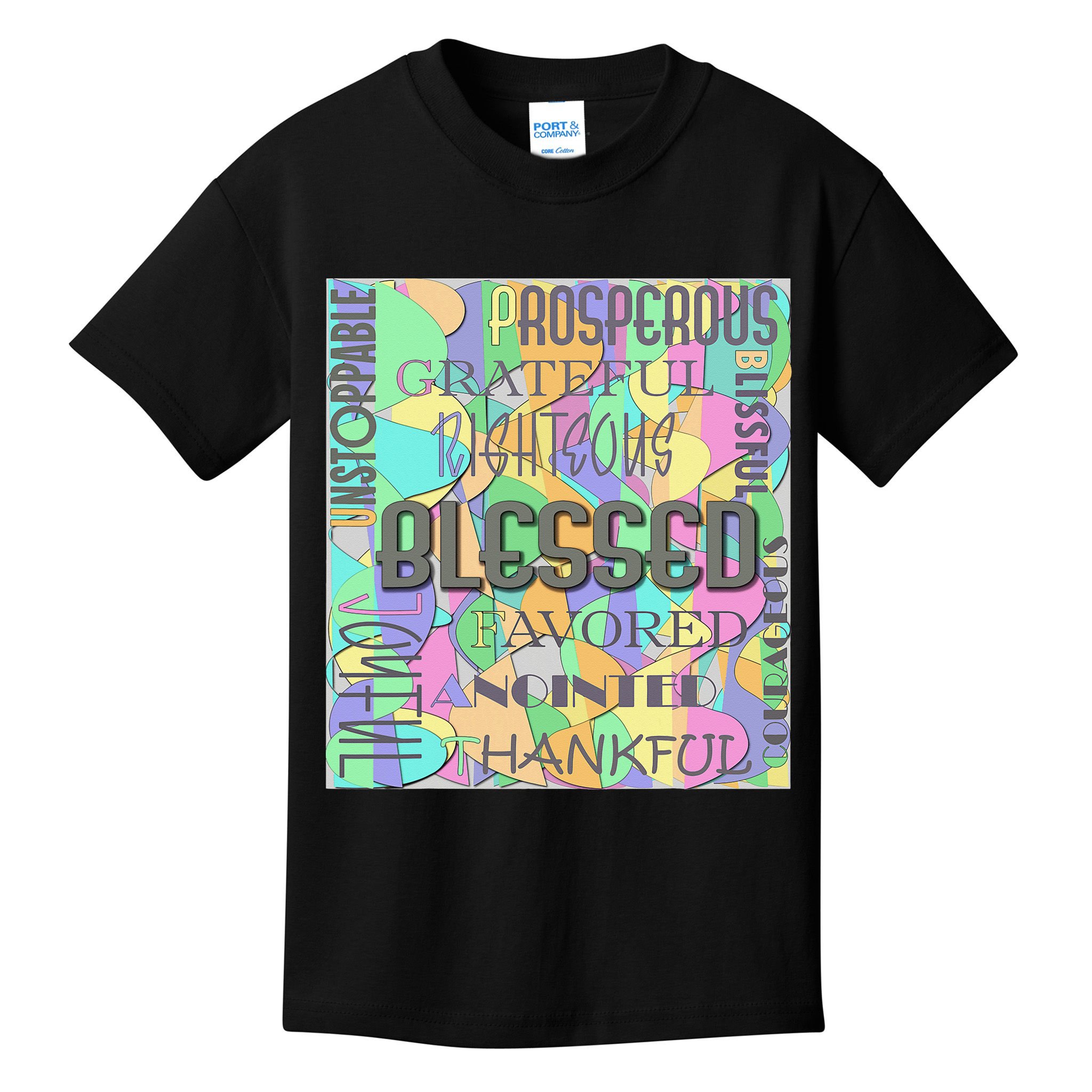 Christian Inspirational Word Collage Kids T-Shirt