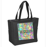 Christian Inspirational Word Collage Zip Tote Bag
