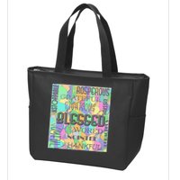 Christian Inspirational Word Collage Zip Tote Bag