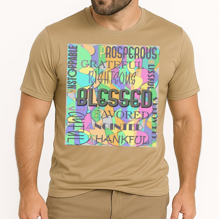 Christian Inspirational Word Collage Cooling Performance Crew T-Shirt