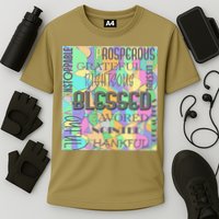 Christian Inspirational Word Collage Cooling Performance Crew T-Shirt
