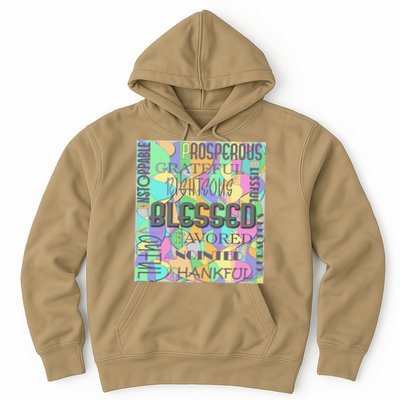 Christian Inspirational Word Collage Hoodie