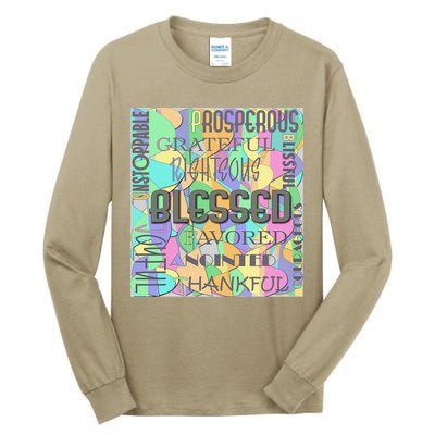 Christian Inspirational Word Collage Tall Long Sleeve T-Shirt