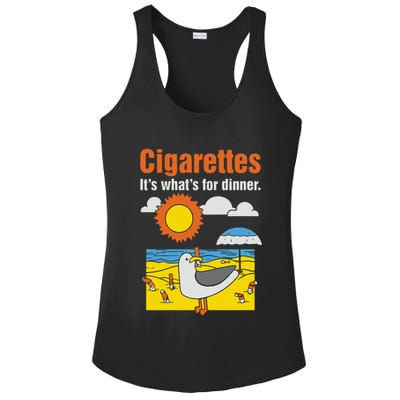 Cigarettes It’S What’S For Dinner Ladies PosiCharge Competitor Racerback Tank