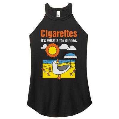 Cigarettes It’S What’S For Dinner Women's Perfect Tri Rocker Tank