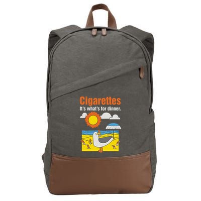 Cigarettes It’S What’S For Dinner Cotton Canvas Backpack