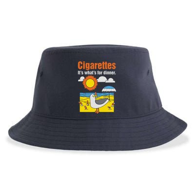 Cigarettes It’S What’S For Dinner Sustainable Bucket Hat