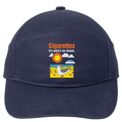 Cigarettes It’S What’S For Dinner 7-Panel Snapback Hat