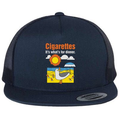 Cigarettes It’S What’S For Dinner Flatbill Hat