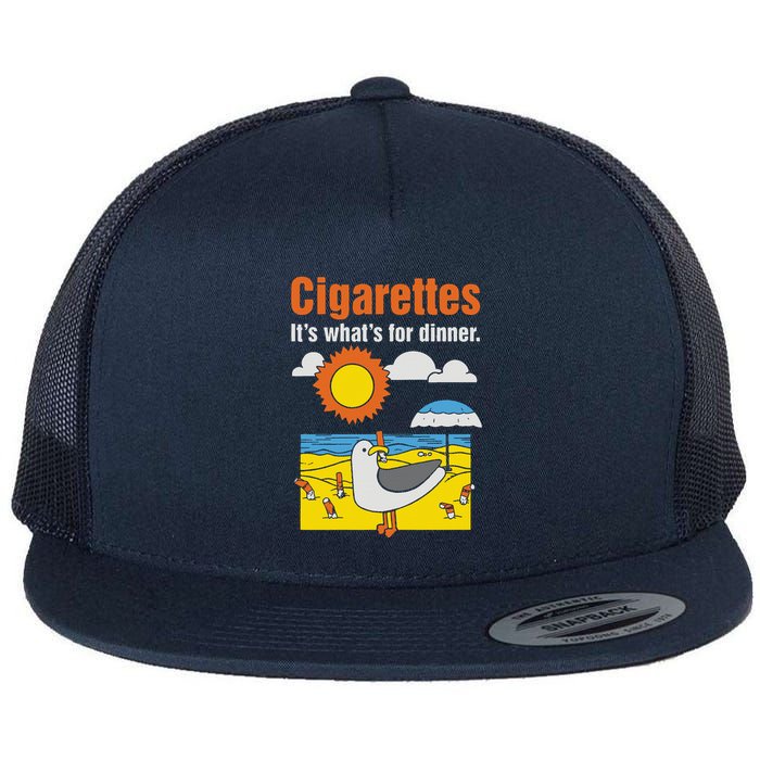 Cigarettes It’S What’S For Dinner Flatbill Hat